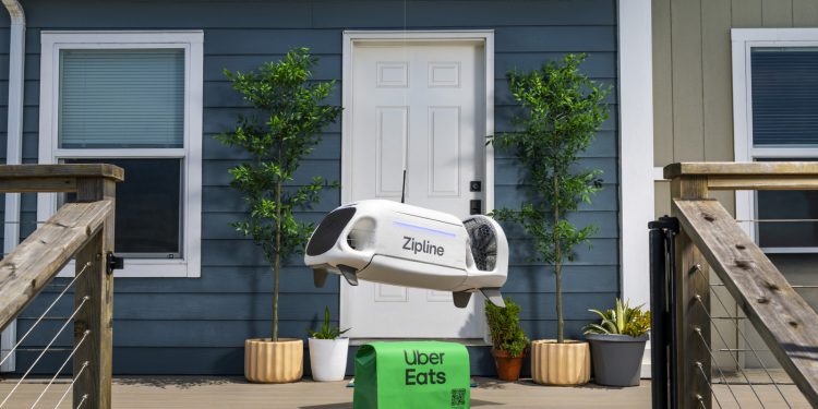 Uber και Zipline φέρνουν τις παραδόσεις Eats με drone